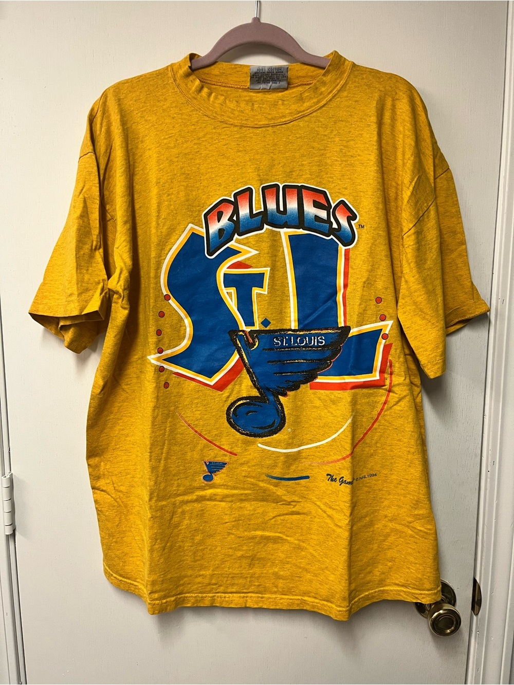 Vintage 1994 St. Louis Blues NHL Graphic T-Shirt The Game USA XL
